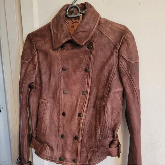 Free People Lambskin Leather Jacket Womens XS - Picture 2 of 5